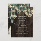 Sweet 16. Geburtstag BRIDAL Rustic Gold Confetti Einladung (Vorne/Hinten)