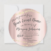 Sweet 16. Geburtstag Confetti Rose 15. Bridal Einladung (Vorderseite)