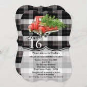 Sweet 16 Geburtstag Einladung XMAS Truck Baffalo K (Vorne/Hinten)