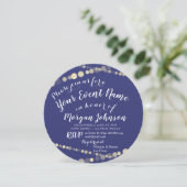 Sweet 16. Geburtstag Foto Confetti Rose Gold Einladung (Stehend Vorderseite)