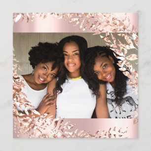 Sweet 16. Geburtstag Foto Flora Rose Pink Royal Einladung