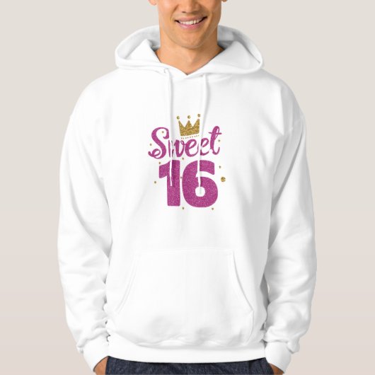Sweet 16 Geburtstag Hoodie (Vorderseite)
