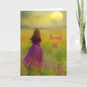 Sweet 16 Geburtstag Karte (Vorderseite)