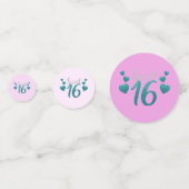 Sweet 16 Geburtstag Konfetti (Rückseiten)