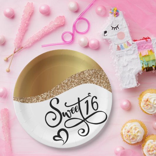 Sweet 16 Geburtstag Pappteller (Party)