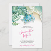 Sweet 16 Geburtstag Party Tropical Thema Einladung (Vorderseite)