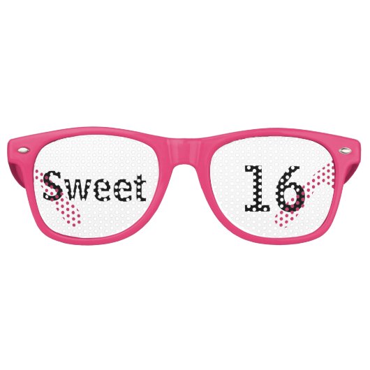 Sweet 16 Geburtstag Partybrille (Vorderseite)