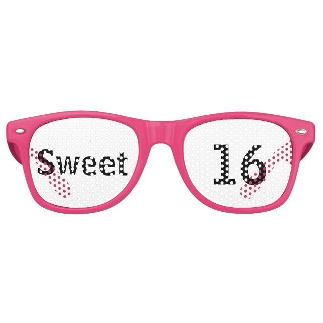 Sweet 16 Geburtstag Partybrille (Vorderseite)