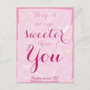 Sweet 16 Geburtstag Postkarte