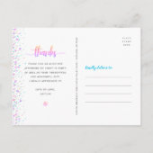 Sweet 16 Geburtstag Regenbogen ombre Glitzer viele Postkarte (Rückseite)