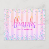 Sweet 16 Geburtstag Regenbogen ombre Glitzer viele Postkarte (Vorderseite)