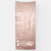 Sweet 16 Geburtstag Rose Gold Ballerina Empfang Banner (Vertikal)