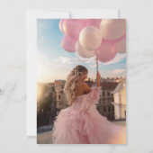 Sweet 16. Geburtstag Rose Gold Prinzessin Geburtst Einladung (Rückseite)