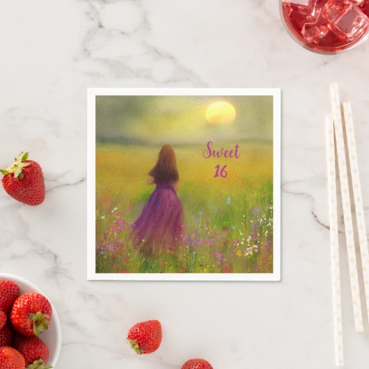 Sweet 16 Geburtstag Serviette (Beispiel)