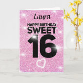 Sweet 16 Geburtstagkarte Karte (Gelbe Blume)