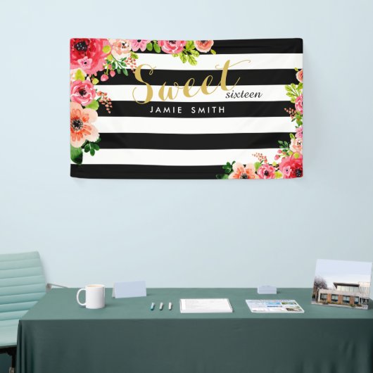 Sweet 16 Geburtstagsbanner Banner (Messeveranstaltung)