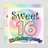 Sweet 16 Geburtstagseinladung Custom Einladung (Vorne/Hinten)