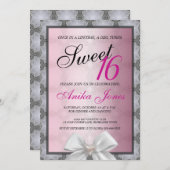 Sweet 16 Geburtstagseinladung Einladung (Vorne/Hinten)