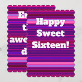 Sweet 16 Geburtstagskarte Feiertagskarte (Vorne/Hinten)