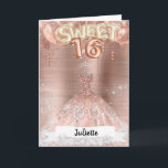 Sweet 16 Geburtstagskarte Karte<br><div class="desc">Sweet 16 Happy Birthday Card.  Nur Glitzer und metallische fotografische Wirkung (nicht Glitzer). Kann mit dem Namen personalisiert werden,  der eine persönliche Touch hinzufügt und ist verpflichtet,  ein Mädchen mit einer Liebe von Glamour und Funkeln beeindrucken.</div>