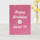 Sweet 16 Geburtstagskarte Karte (Gelbe Blume)