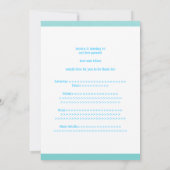 Sweet 16 Geburtstagspartei Blue Static Einladung (Rückseite)