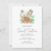 Sweet 16 Geburtstagsparty Butterfly Thema Einladung (Vorderseite)