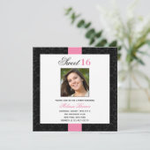 Sweet 16 Geburtstagsparty Einladung (Stehend Vorderseite)