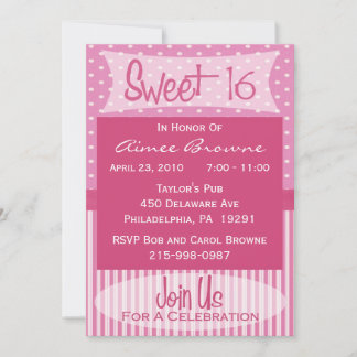 Sweet 16 Geburtstagsparty Einladung