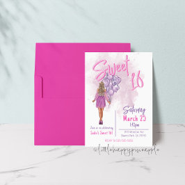 Sweet 16 Geburtstagsparty Einladung