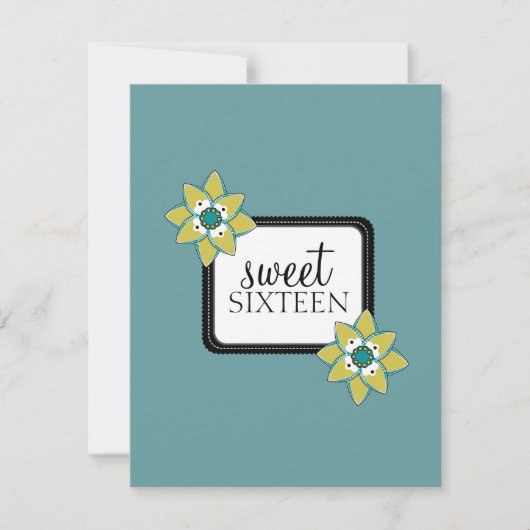 Sweet 16 Geburtstagsparty Einladungen {Boho Chic} (Vorderseite)