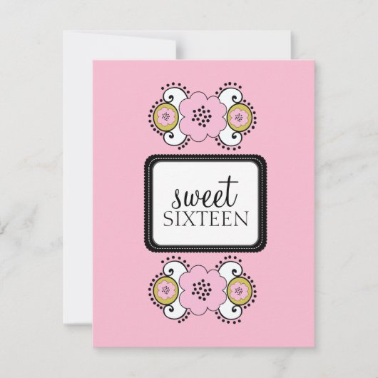 Sweet 16 Geburtstagsparty Einladungen {Boho Chic} (Vorderseite)