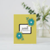 Sweet 16 Geburtstagsparty Einladungen {Boho Chic} (Stehend Vorderseite)