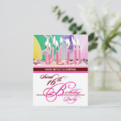 Sweet 16. Geburtstagsparty Einladungen - Überrasch (Stehend Vorderseite)