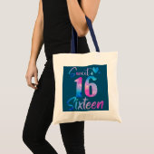 Sweet 16. Geburtstagsparty Feier Sechzehn Tragetasche (Vorderseite (Produkt))