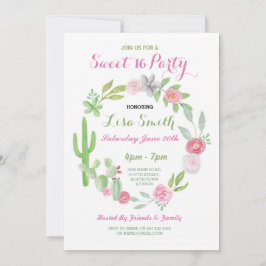 Sweet 16 Geburtstagsparty Fiesta Cactus Einladung