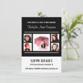 Sweet 16 Geburtstagsparty mit Fotos Einladung (Stehend Vorderseite)