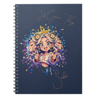 Sweet 16 Gemini Custom Photo Memory Book Notizblock