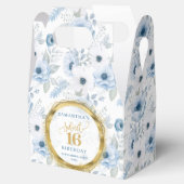 Sweet 16 Gevor Box Blue Pastel Floral Gold Sparkle Geschenkschachtel (Geöffnet)