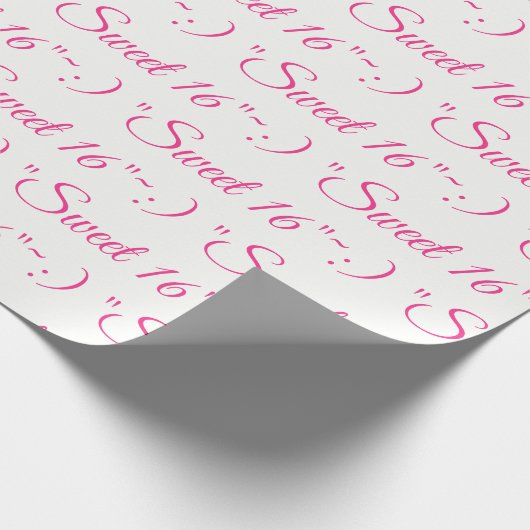 Sweet 16 Gift-Wrap Geschenkpapier (Ecke)