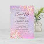 Sweet 16 Girl Birthday Rose Gold Glitzer Moderne Einladung<br><div class="desc">Sweet 16 Girl Birthday Rose Gold Glitzer Moderne Einladung</div>