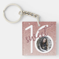 Sweet 16 Girly Rose Gold Glitzer Foto