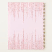 Sweet 16 Glam Rose Gold Weißballons Planer (Rückseite)