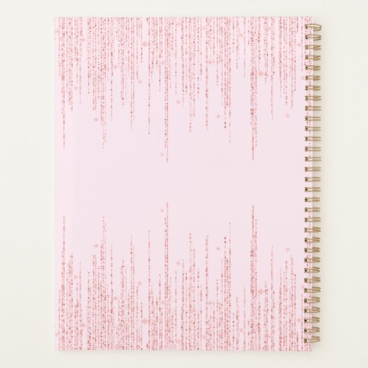 Sweet 16 Glam Rose Gold Weißballons Planer (Rückseite)