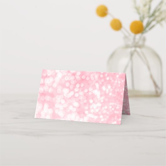 Sweet 16 Glitzer Bokeh Lights Custom Platzkarte (Rückseite)