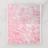 Sweet 16 Glitzer Bokeh Lights Custom Platzkarte (Innenseite Aufgefaltet)