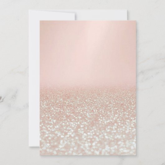 Sweet 16 Glitzer Bokeh Ombre, Eiffelturm Sweet 16 Einladung (Rückseite)