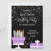 Sweet 16 Glitzer Cake and Candles (Vorderseite)