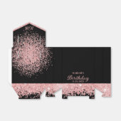 Sweet 16 Glitzer Chic Rose Gold Black Party Geschenkschachtel (Ungefaltet)
