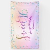 Sweet 16 Glitzer Rainbow Ombre Confetti Geburtstag Banner (Vertikal)